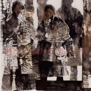 2003年 赵建成《西部放歌-灵光》国画人物作品图片鉴赏