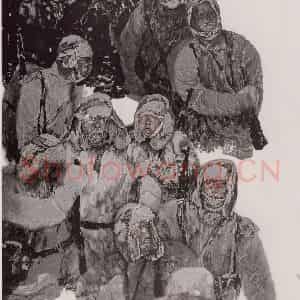 2003年 袁武《抗联组画-生存》国画人物作品图片鉴赏
