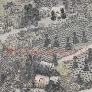 2003年 张捷《东田秋兴》国画山水作品图片鉴赏