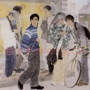2004年 王冠军《联通无限》国画人物作品图片鉴赏