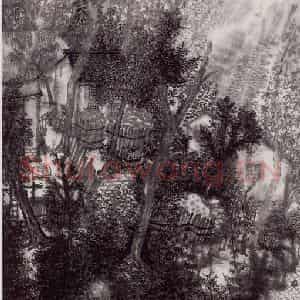 2006年 何加林《烟水可居》国画山水作品图片鉴赏