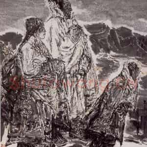 2007年 梁占岩《暖风》国画人物作品图片鉴赏