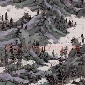 2008年 林容生《云水自在》国画山水作品图片鉴赏