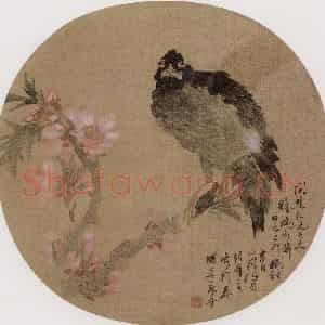 1879年 任伯年《纨扇集锦册十二开》国画花鸟作品图片鉴赏