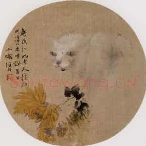 1895年 任伯年《纨扇集锦册十二开》国画花鸟作品图片鉴赏