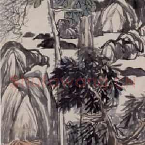 约19世纪60年代末期 任伯年《山水图》国画山水作品图片鉴赏