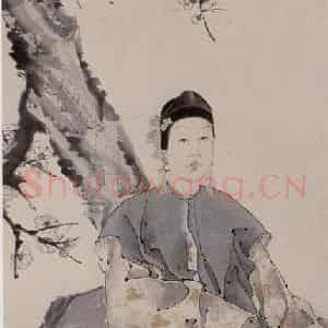 1868年 任伯年《胡公寿夫人像》国画人物作品图片鉴赏