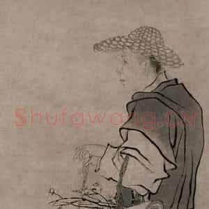 1868年 任伯年《横云山民行乞图》国画人物作品图片鉴赏