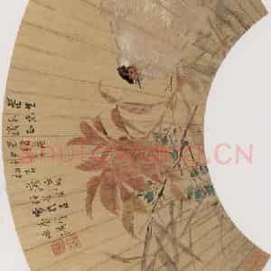1885年 任伯年《花鸟人物集锦册十二开》国画花鸟作品图片鉴赏