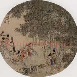 约19世纪60年代末期 任伯年《竹林雅集图》国画综合作品图片鉴赏