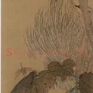 任伯年《花卉四条屏》国画作品图片鉴赏