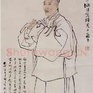 1870年 任伯年《迎宾图》国画人物作品图片鉴赏