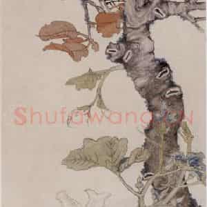 1870年 任伯年《新秋浴鹅》国画花鸟作品图片鉴赏