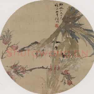 约19世纪70年代初期 任伯年《花鸟图》国画花鸟作品图片鉴赏