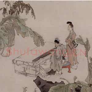 1866年 任伯年《人物图》国画人物作品图片鉴赏