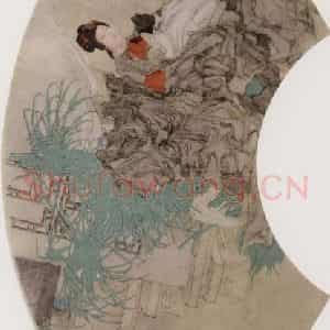 约19世纪70年代初期 任伯年《人物图》国画综合作品图片鉴赏