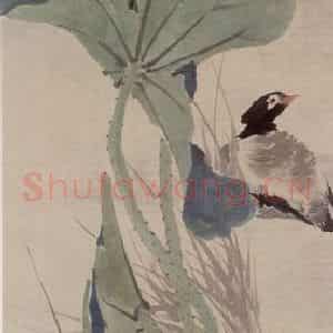 任伯年《花鸟四条屏》国画作品图片鉴赏