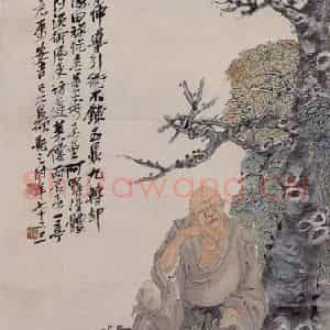 约19世纪70年代初期 任伯年《画佛图》国画综合作品图片鉴赏