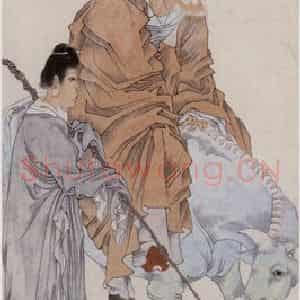 约19世纪70年代中期 任伯年《紫气东来图》国画综合作品图片鉴赏