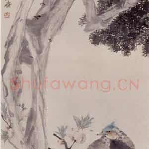 任伯年《花鸟四条屏》国画作品图片鉴赏
