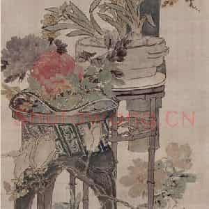 1873年 任伯年《清供图》国画花鸟作品图片鉴赏
