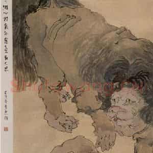 1873年 任伯年《三思图》国画综合作品图片鉴赏