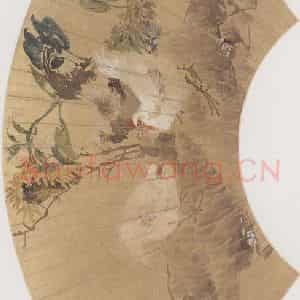 1873年 任伯年《仕女花鸟册十二开》国画花鸟作品图片鉴赏