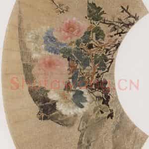 约19世纪70年代中期 任伯年《仕女花鸟册十二开》国画花鸟作品图片鉴赏