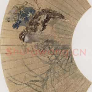 1877年 任伯年《仕女花鸟册十二开》国画花鸟作品图片鉴赏
