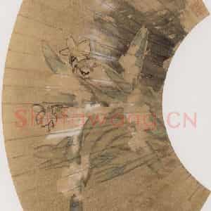 1877年 任伯年《仕女花鸟册十二开》国画花鸟作品图片鉴赏