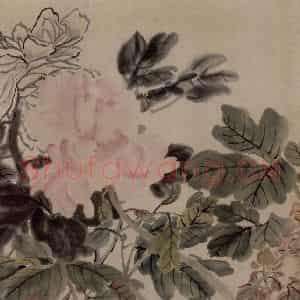 1866年 任伯年《丙寅花卉册》国画花鸟作品图片鉴赏