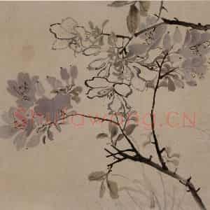 1866年 任伯年《丙寅花卉册》国画花鸟作品图片鉴赏
