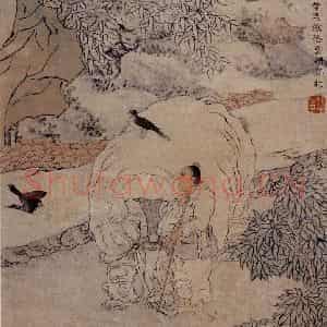 1866年 任伯年《二十四孝图》国画人物作品图片鉴赏