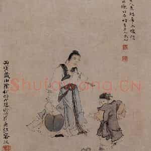 1866年 任伯年《二十四孝图》国画人物作品图片鉴赏