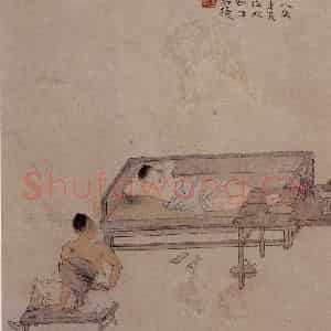 1866年 任伯年《二十四孝图》国画人物作品图片鉴赏