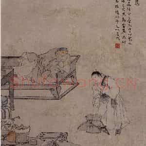 1866年 任伯年《二十四孝图》国画人物作品图片鉴赏