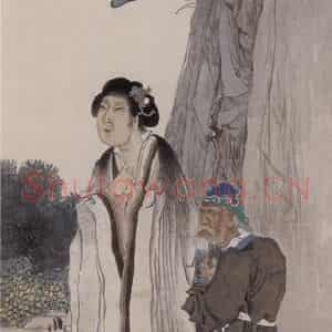 1867年 任伯年《摹陈老莲人物》国画人物作品图片鉴赏