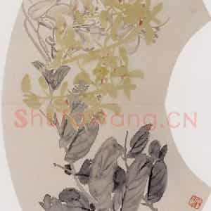 1867年 任伯年《花卉图册 十二开》国画花鸟作品图片鉴赏