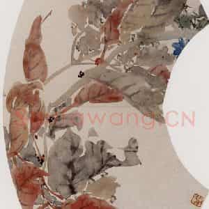 1867年 任伯年《花卉图册 十二开》国画花鸟作品图片鉴赏