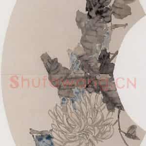 1867年 任伯年《花卉图册 十二开》国画花鸟作品图片鉴赏