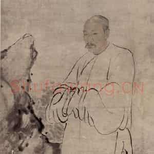 1868年 任伯年《人物像》国画人物作品图片鉴赏