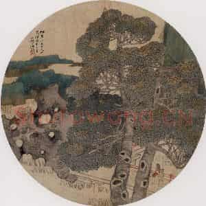 1883年 任伯年《合景屏四帧》国画花鸟作品图片鉴赏