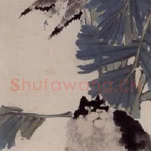 1877年 任伯年《花鸟四屏》国画花鸟作品图片鉴赏