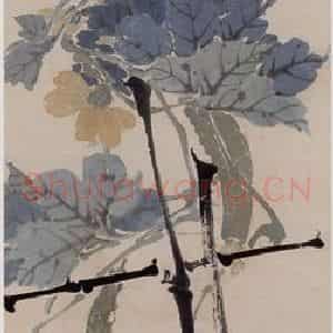 1877年 任伯年《花鸟四屏》国画花鸟作品图片鉴赏