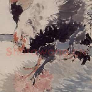 1877年 任伯年《花鸟四屏》国画花鸟作品图片鉴赏