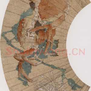 1877年 任伯年《菊蟹图》国画花鸟作品图片鉴赏