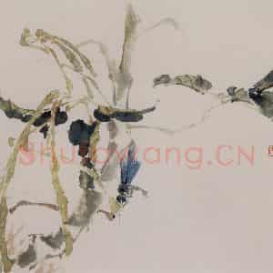 1877年 任伯年《花鸟册八开》国画花鸟作品图片鉴赏