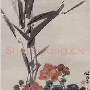 约19世纪70年代中期 任伯年《寒塘归鹭图》国画花鸟作品图片鉴赏