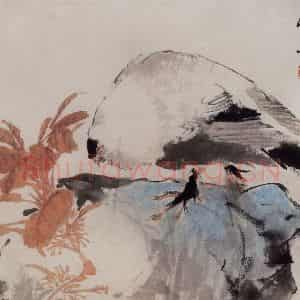 1877年 任伯年《花鸟册八开》国画花鸟作品图片鉴赏