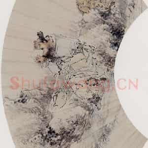 1878年 任伯年《醉钟馗》国画人物作品图片鉴赏